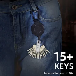 Retractable Heavy Duty Badge Reels With ID Badge Holder Tactical Id Card Holder Vertical Id Holder With Carabiner Keychain Badge Reel