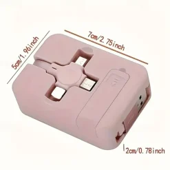 Retractable 3-in-1 Data Cable for Android Apple TYPE-C Charging Storage Cable