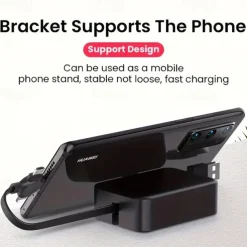 Retractable 3-in-1 Data Cable for Android Apple TYPE-C Charging Storage Cable