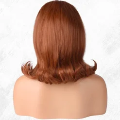 Retro Brown Wig 50s 60s 70s Wig with Bangs for Women Synthetic Hair for Carnival Costume Party Halloween Wigs