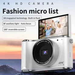 Retro Fashion 64 Megapixel Digital Camera 4K HD CMOS lens HD Wide-Angle Shooting Camera Optional Angle Lens