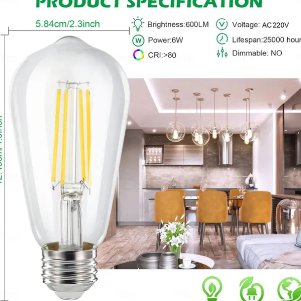 Retro Industrial Style Pendant Light Creative Height Adjustable Metal Hanging Lamp E27 Screw Single-head Chandelier 110-240V