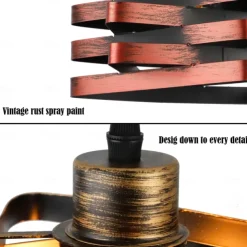 Retro Industrial Style Pendant Light Creative Height Adjustable Metal Hanging Lamp E27 Screw Single-head Chandelier 110-240V