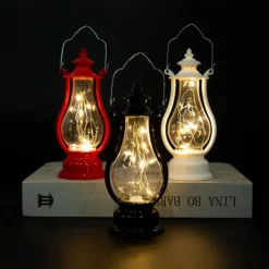 Retro Kerosene Lantern Light Christmas Decorations LED Copper Wire Lamp Creative Candle Lamp Home Decor Halloween Decoration Night Light Portable Lantern