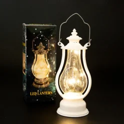 Retro Kerosene Lantern Light Christmas Decorations LED Copper Wire Lamp Creative Candle Lamp Home Decor Halloween Decoration Night Light Portable Lantern