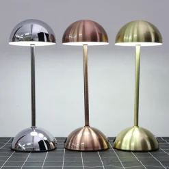 Retro Metal Desk Lamp - Wireless USB Charging Touch Bedside Light for Home Living Bedroom 1PC