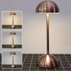 Retro Metal Desk Lamp - Wireless USB Charging Touch Bedside Light for Home Living Bedroom 1PC