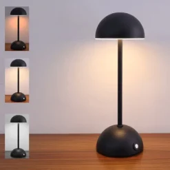 Retro Metal Desk Lamp - Wireless USB Charging Touch Bedside Light for Home Living Bedroom 1PC