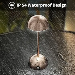 Retro Metal Desk Lamp - Wireless USB Charging Touch Bedside Light for Home Living Bedroom 1PC