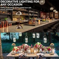 Retro Metal Desk Lamp - Wireless USB Charging Touch Bedside Light for Home Living Bedroom 1PC