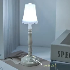 Retro Night Light Dormitory Bedroom Bedside Eye Protection Small Lamp Bedside Table European Mini Ornament Decoration Home Gifts