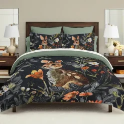 Retro Rainforest Rabbit Duvet Cover Set 2-piece Set 3-piece Set Lightweight Soft Short Plush Set Thick Feather Square Bed