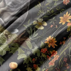 Retro Rainforest Rabbit Duvet Cover Set 2-piece Set 3-piece Set Lightweight Soft Short Plush Set Thick Feather Square Bed