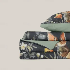 Retro Rainforest Rabbit Duvet Cover Set 2-piece Set 3-piece Set Lightweight Soft Short Plush Set Thick Feather Square Bed