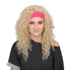 Retro 80s Aerobics Instructor Deluxe Wig Without Headband Halloween Wigs