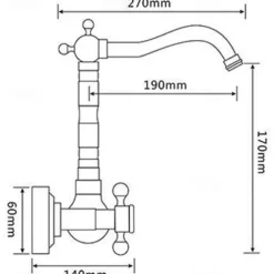 Retro Style Utility Sink Black Laundry Faucet, Wall Mount High Arc Two Handles Two Holes Wash Basin Tap with Hot and Cold Water Hoses, Laundry Tub Pot Filler Commercial Faucet