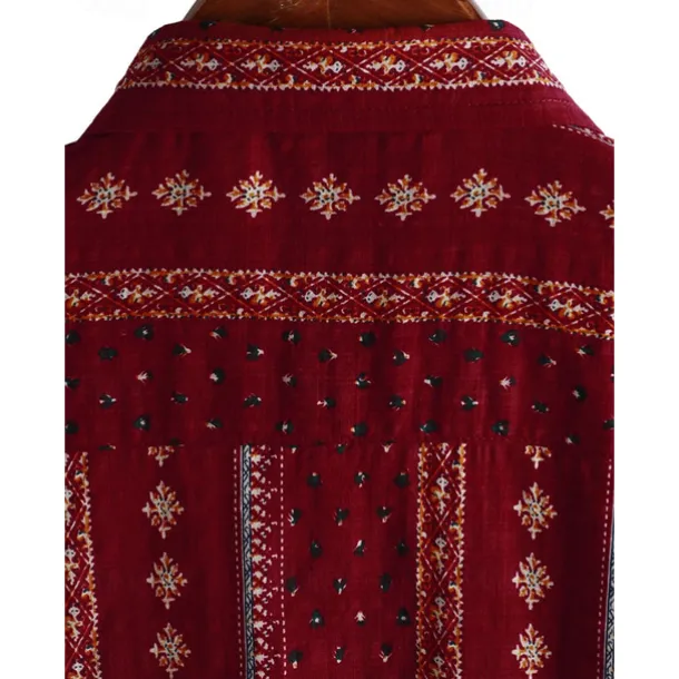 Retro Vintage Boho 1970s Shirt Hawaiian Shirts Hippie Tribal Ethnic Fancy Dress Men's Halloween Carnival Music Festival Beach Vacation Wear Retro Theme Party Adults' Shirt