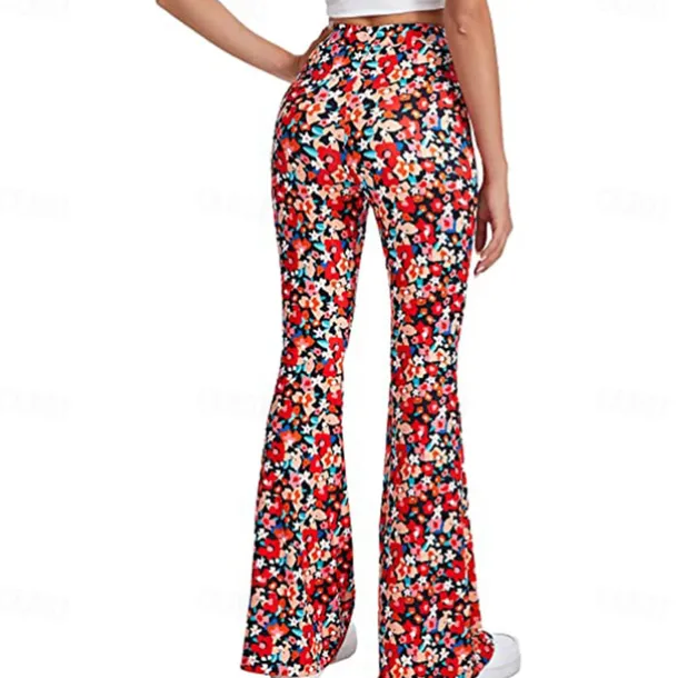 Retro Vintage Boho 1970s Trousers Bell Bottom Pants Flared Trousers Wide Leg Pants Hippie Women's Pride Parade Pride Month Adults' Pants