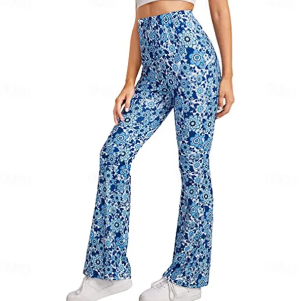 Retro Vintage Boho 1970s Trousers Bell Bottom Pants Flared Trousers Wide Leg Pants Hippie Women's Pride Parade Pride Month Adults' Pants