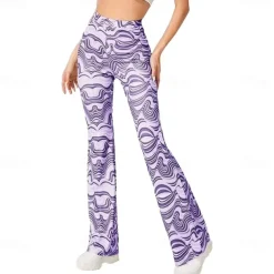 Retro Vintage Boho 1970s Trousers Bell Bottom Pants Flared Trousers Wide Leg Pants Hippie Women's Pride Parade Pride Month Adults' Pants