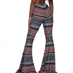 Retro Vintage Boho 1970s Trousers Bell Bottom Pants Flared Trousers Wide Leg Pants Hippie Women's Pride Parade Pride Month Adults' Pants