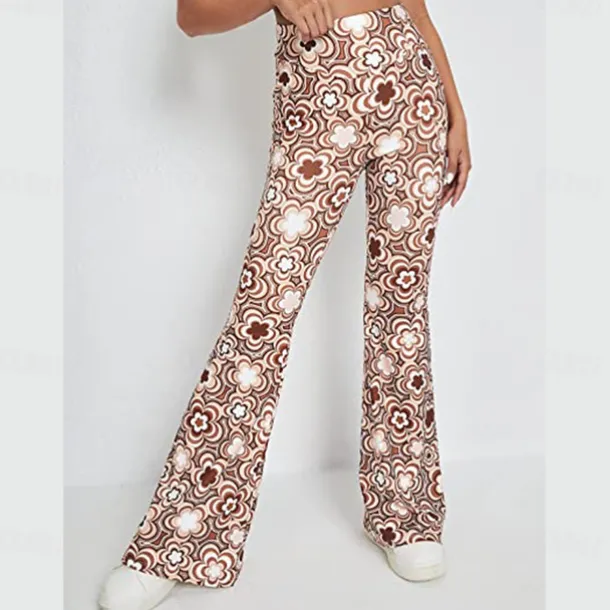 Retro Vintage Boho 1970s Trousers Bell Bottom Pants Flared Trousers Wide Leg Pants Hippie Women's Pride Parade Pride Month Adults' Pants