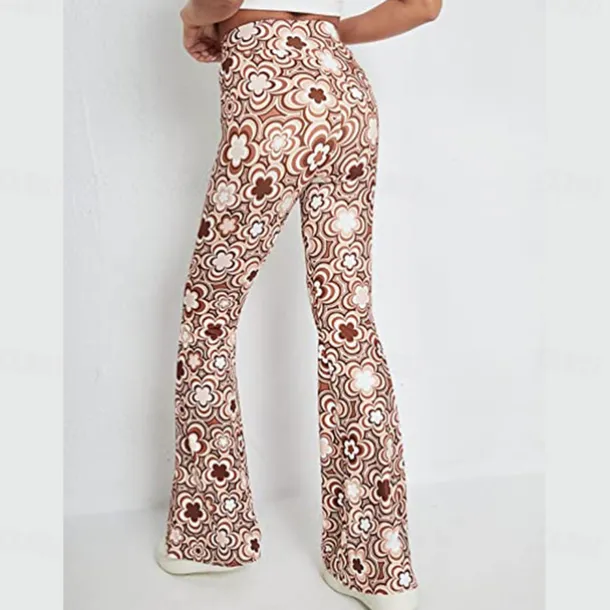 Retro Vintage Boho 1970s Trousers Bell Bottom Pants Flared Trousers Wide Leg Pants Hippie Women's Pride Parade Pride Month Adults' Pants