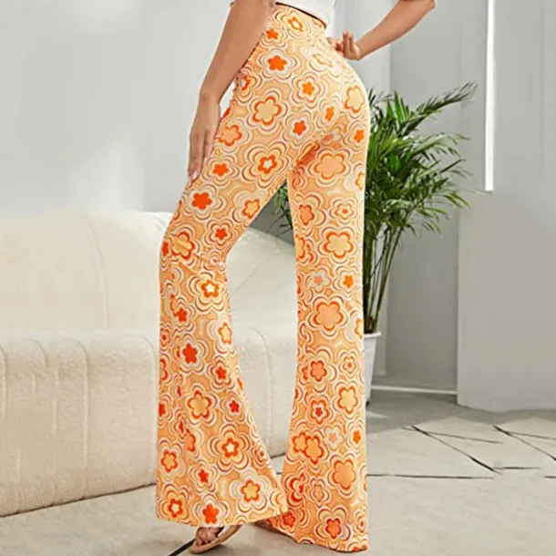 Retro Vintage Boho 1970s Trousers Bell Bottom Pants Flared Trousers Wide Leg Pants Hippie Women's Pride Parade Pride Month Adults' Pants