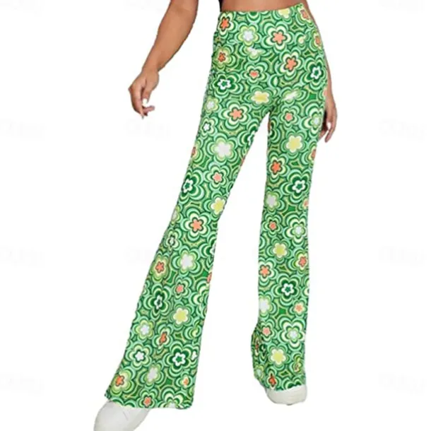 Retro Vintage Boho 1970s Trousers Bell Bottom Pants Flared Trousers Wide Leg Pants Hippie Women's Pride Parade Pride Month Adults' Pants