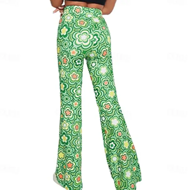 Retro Vintage Boho 1970s Trousers Bell Bottom Pants Flared Trousers Wide Leg Pants Hippie Women's Pride Parade Pride Month Adults' Pants