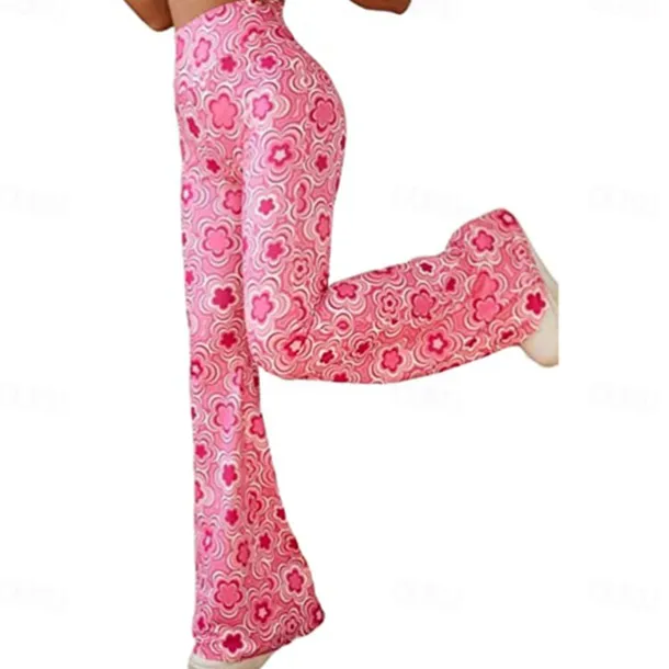 Retro Vintage Boho 1970s Trousers Bell Bottom Pants Flared Trousers Wide Leg Pants Hippie Women's Pride Parade Pride Month Adults' Pants