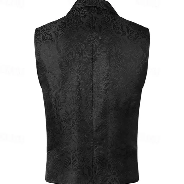 Retro Vintage Medieval Renaissance Coat Waistcoat Prince Knight Ritter Nobleman Jacquard Fancy Dress Men's Steampunk Adults' waistcoat