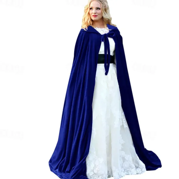 Retro Vintage Medieval Renaissance Cape Cloak Witch Viking Outlander Fancy Dress Women's Celtic Viking Fantasy Carnival Masquerade Performance Kid's Adults' Cloak Cap