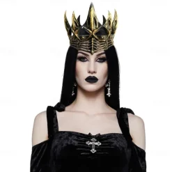 Retro Vintage Punk & Gothic Medieval Crown Princess Queen Fancy Dress Men's Women's Fantasy Royal Halloween Masquerade Carnival Halloween Masquerade Adults' Tiaras