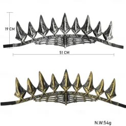 Retro Vintage Punk & Gothic Medieval Crown Princess Queen Fancy Dress Men's Women's Fantasy Royal Halloween Masquerade Carnival Halloween Masquerade Adults' Tiaras