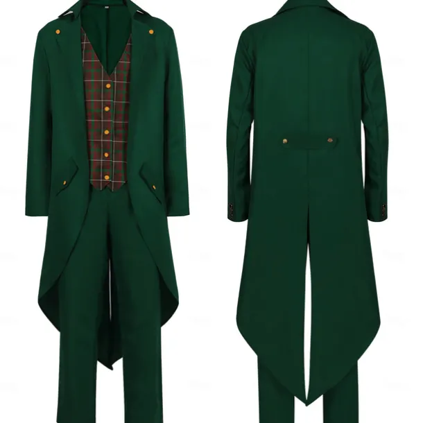 Retro Vintage Punk & Gothic Medieval Blouse / Shirt Pants Cosplay Costume Vampire Gentleman Fancy Dress Men's Viking Fantasy Halloween Carnival Masquerade Party / Evening Adults' Coat Blouse Pants