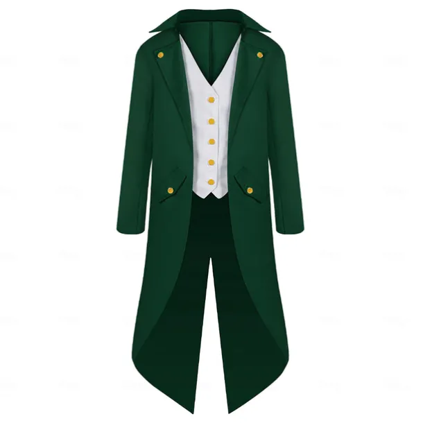 Retro Vintage Punk & Gothic Medieval Blouse / Shirt Pants Cosplay Costume Vampire Gentleman Fancy Dress Men's Steampunk Halloween Carnival Masquerade Party / Evening Adults' Coat Blouse Pants