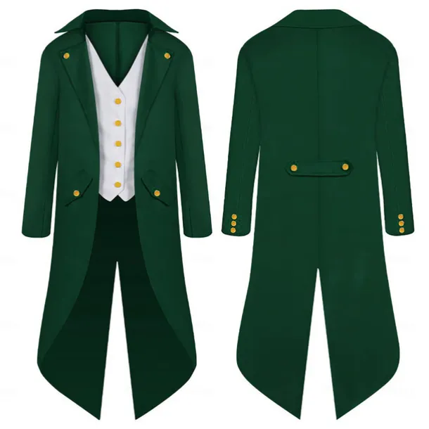 Retro Vintage Punk & Gothic Medieval Blouse / Shirt Pants Cosplay Costume Vampire Gentleman Fancy Dress Men's Steampunk Halloween Carnival Masquerade Party / Evening Adults' Coat Blouse Pants