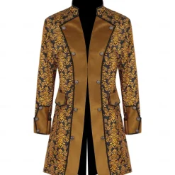 Retro Vintage Punk & Gothic Medieval Cosplay Costume Cloak Tuxedo Vampire Gentleman Fancy Dress Men's Pirate Royal Steampunk Halloween Carnival Masquerade Party / Evening Adults' Coat