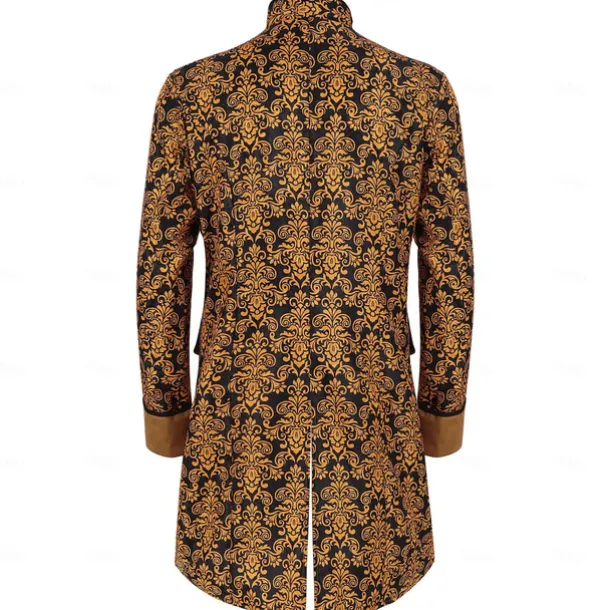 Retro Vintage Punk & Gothic Medieval Cosplay Costume Cloak Tuxedo Vampire Gentleman Fancy Dress Men's Pirate Royal Steampunk Halloween Carnival Masquerade Party / Evening Adults' Coat