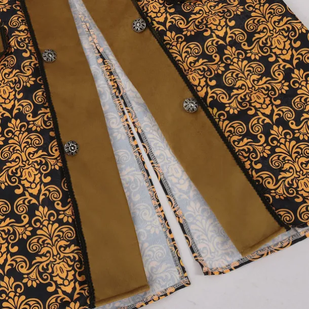 Retro Vintage Punk & Gothic Medieval Cosplay Costume Cloak Tuxedo Vampire Gentleman Fancy Dress Men's Pirate Royal Steampunk Halloween Carnival Masquerade Party / Evening Adults' Coat