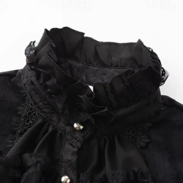 Retro Vintage Punk & Gothic Steampunk Coat Masquerade Tuxedo Vampire Plague Doctor Lace Fancy Dress Women's Halloween Carnival Masquerade Party Halloween Adults' Coat