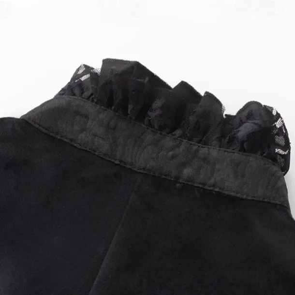 Retro Vintage Punk & Gothic Steampunk Coat Masquerade Tuxedo Vampire Plague Doctor Lace Fancy Dress Women's Halloween Carnival Masquerade Party Halloween Adults' Coat