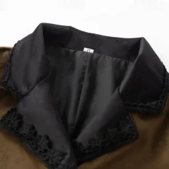 Retro Vintage Punk & Gothic Steampunk Coat Masquerade Tuxedo Vampire Plague Doctor Lace Fancy Dress Women's Halloween Carnival Masquerade Party Halloween Adults' Coat