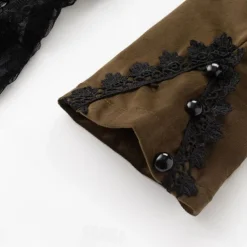 Retro Vintage Punk & Gothic Steampunk Coat Masquerade Tuxedo Vampire Plague Doctor Lace Fancy Dress Women's Halloween Carnival Masquerade Party Halloween Adults' Coat