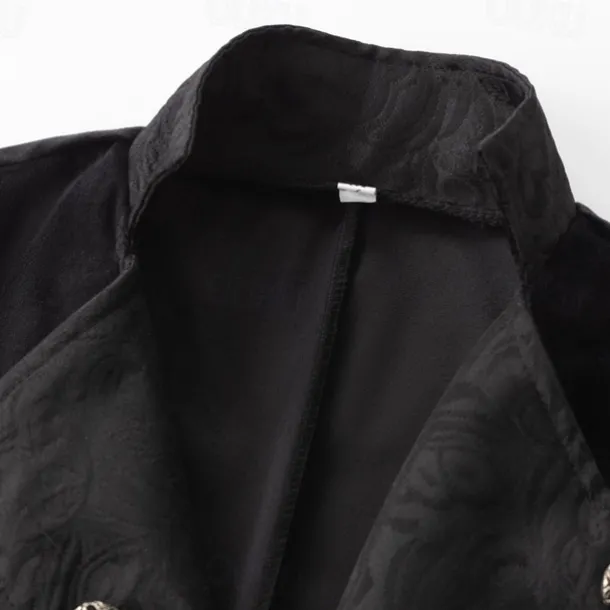 Retro Vintage Punk & Gothic Steampunk Coat Masquerade Tuxedo Vampire Plague Doctor Lace Fancy Dress Women's Halloween Carnival Masquerade Party Halloween Adults' Coat