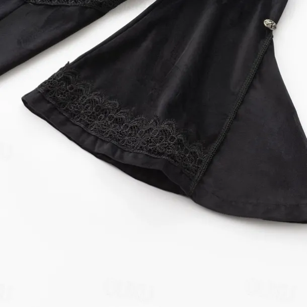 Retro Vintage Punk & Gothic Steampunk Coat Masquerade Tuxedo Vampire Plague Doctor Lace Fancy Dress Women's Halloween Carnival Masquerade Party Halloween Adults' Coat