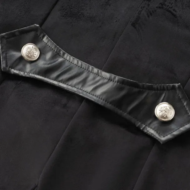 Retro Vintage Punk & Gothic Steampunk Coat Masquerade Tuxedo Vampire Plague Doctor Lace Fancy Dress Women's Halloween Carnival Masquerade Party Halloween Adults' Coat