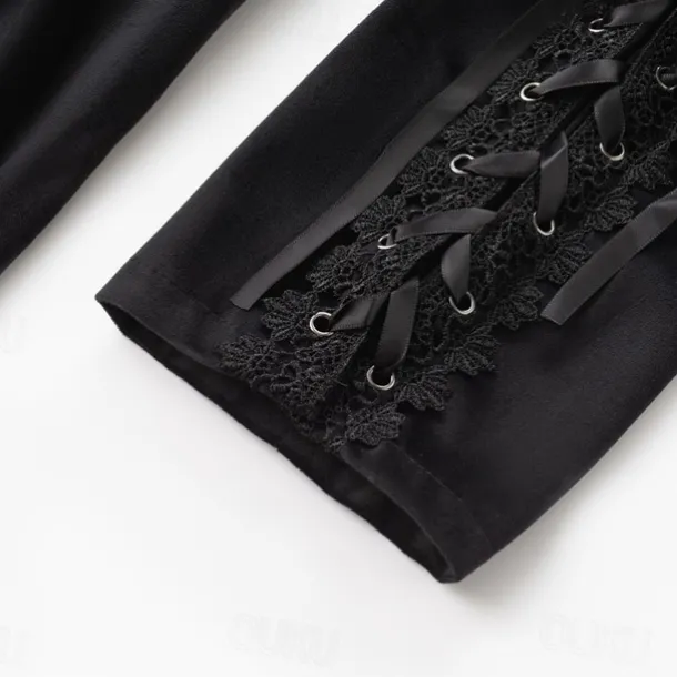 Retro Vintage Punk & Gothic Steampunk Coat Masquerade Tuxedo Vampire Plague Doctor Lace Fancy Dress Women's Halloween Carnival Masquerade Party Halloween Adults' Coat