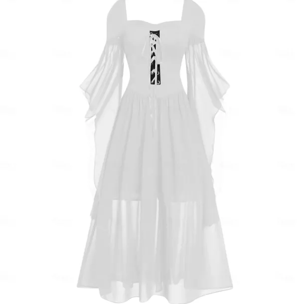 Retro Vintage Punk & Gothic Medieval Dress Witch Fancy Dress Women's Fantasy Steampunk Walpurgis Night Casual Daily Adults' Dress Spring & Summer